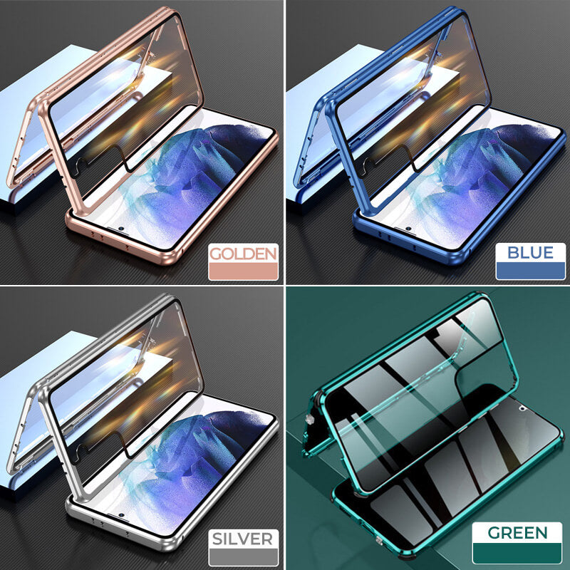 📱🧲Samsung Hoesje met Magnetische Dubbelzijdige Sluiting ✨🔒