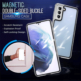 📱🧲Samsung Hoesje met Magnetische Dubbelzijdige Sluiting ✨🔒