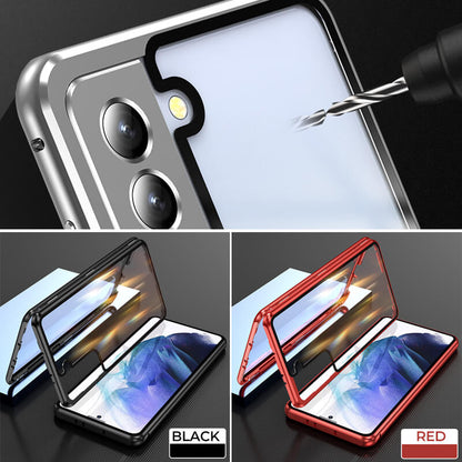 📱🧲Samsung Hoesje met Magnetische Dubbelzijdige Sluiting ✨🔒