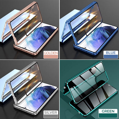 📱🧲Samsung Hoesje met Magnetische Dubbelzijdige Sluiting ✨🔒