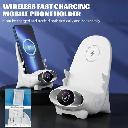 ⏰🔥LAATSTE DAG UITVERKOOP 49% KORTING! 📱🧲Mini Multifunctionele Telefoonhouder Stoelvorm | Draadloze Snellader ✨💥