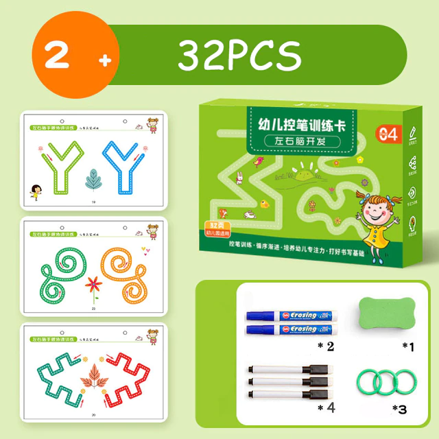 📚✏️✨Children's Tracing Workbook™ | Leer & Groei Spelenderwijs met uw Kind! 👶🧠Onderwijs Speelgoed