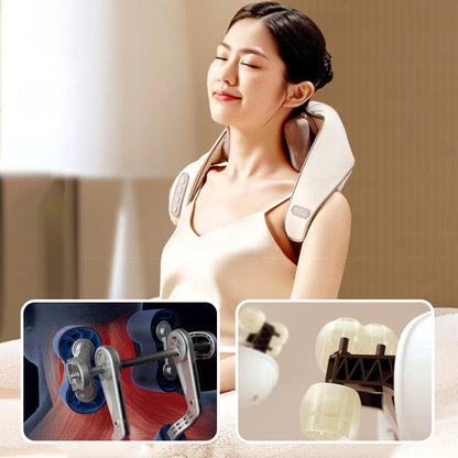 💆‍♀️🌡️ Warmte Massage Cushion - Soothe Neck & Shoulders Effortlessly!