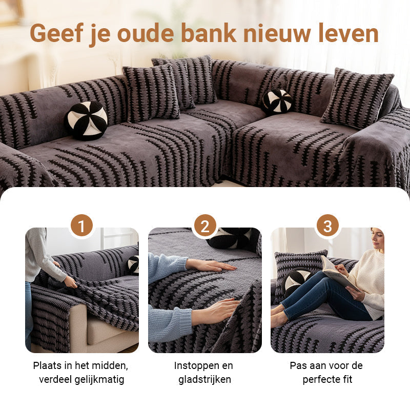 ✨Luxueuze Pluche Bankhoes | Antislip & Ultra Zacht – Bescherm Je Bank!