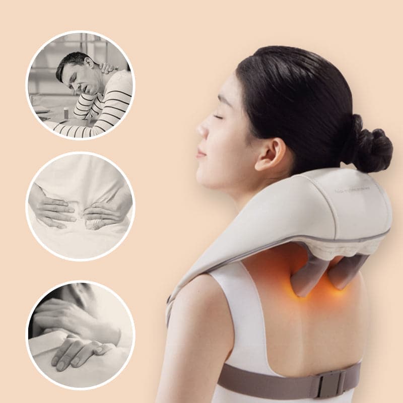 💆‍♀️🌡️ Warmte Massage Cushion - Soothe Neck & Shoulders Effortlessly!