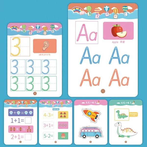 📚✏️✨Children's Tracing Workbook™ | Leer & Groei Spelenderwijs met uw Kind! 👶🧠Onderwijs Speelgoed