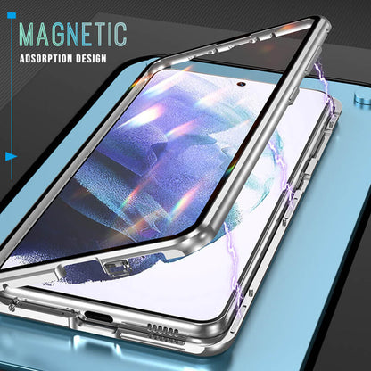 📱🧲Samsung Hoesje met Magnetische Dubbelzijdige Sluiting ✨🔒