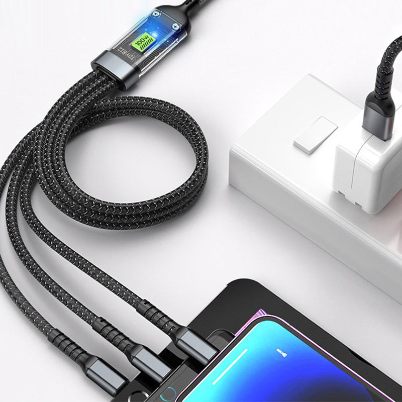 ✨Glow & Charge✨ Transparante oplaadkabel met LED-licht! 🔋 3-in-1 supersnel opladen voor telefoon, tablet en oordopjes! 🏠 Perfect voor thuis, reizen en bureau! ⏳ Beperkte hoeveelheid - bestel nu!