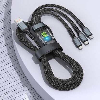 ✨Glow & Charge✨ Transparante oplaadkabel met LED-licht! 🔋 3-in-1 supersnel opladen voor telefoon, tablet en oordopjes! 🏠 Perfect voor thuis, reizen en bureau! ⏳ Beperkte hoeveelheid - bestel nu!