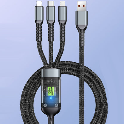 ✨Glow & Charge✨ Transparante oplaadkabel met LED-licht! 🔋 3-in-1 supersnel opladen voor telefoon, tablet en oordopjes! 🏠 Perfect voor thuis, reizen en bureau! ⏳ Beperkte hoeveelheid - bestel nu!