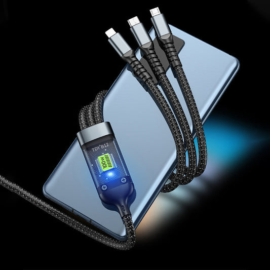 ✨Glow & Charge✨ Transparante oplaadkabel met LED-licht! 🔋 3-in-1 supersnel opladen voor telefoon, tablet en oordopjes! 🏠 Perfect voor thuis, reizen en bureau! ⏳ Beperkte hoeveelheid - bestel nu!
