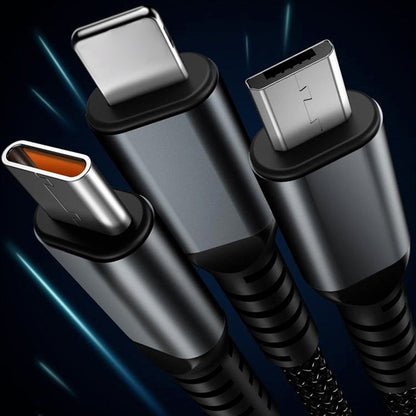 ✨Glow & Charge✨ Transparante oplaadkabel met LED-licht! 🔋 3-in-1 supersnel opladen voor telefoon, tablet en oordopjes! 🏠 Perfect voor thuis, reizen en bureau! ⏳ Beperkte hoeveelheid - bestel nu!
