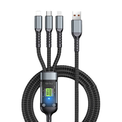 ✨Glow & Charge✨ Transparante oplaadkabel met LED-licht! 🔋 3-in-1 supersnel opladen voor telefoon, tablet en oordopjes! 🏠 Perfect voor thuis, reizen en bureau! ⏳ Beperkte hoeveelheid - bestel nu!