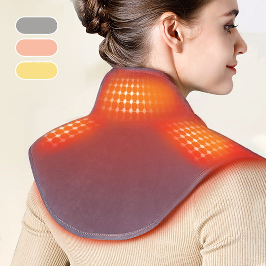 🎁 ‌Het perfecte cadeau voor liefde en ontspanning!‌ 💖  🔥 ‌Elektrisch verwarmingskussen met vibratie – verwarmt en massagert je nek en
