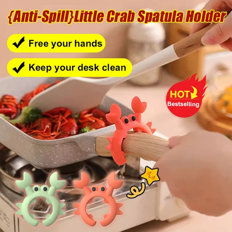 🦀 ‌Deze krab houdt je beste bestek vast!‌ 🍽️✨  🎨 ‌Creative Silicone Crab Holder - Multifunctioneel, leuk en praktisch!‌ 🏡💖