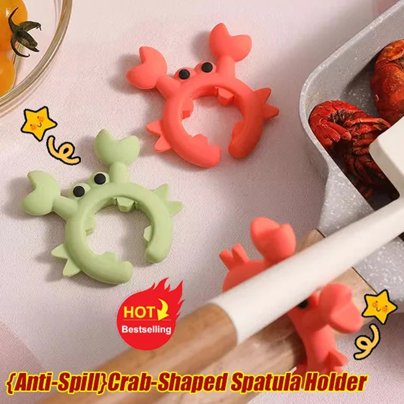 🦀 ‌Deze krab houdt je beste bestek vast!‌ 🍽️✨  🎨 ‌Creative Silicone Crab Holder - Multifunctioneel, leuk en praktisch!‌ 🏡💖