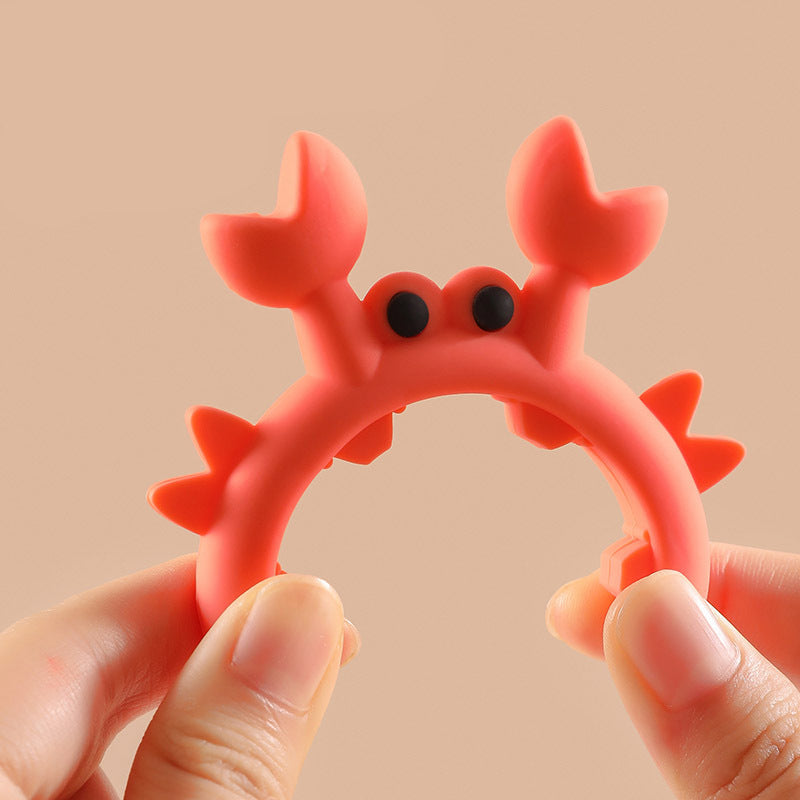 🦀 ‌Deze krab houdt je beste bestek vast!‌ 🍽️✨  🎨 ‌Creative Silicone Crab Holder - Multifunctioneel, leuk en praktisch!‌ 🏡💖