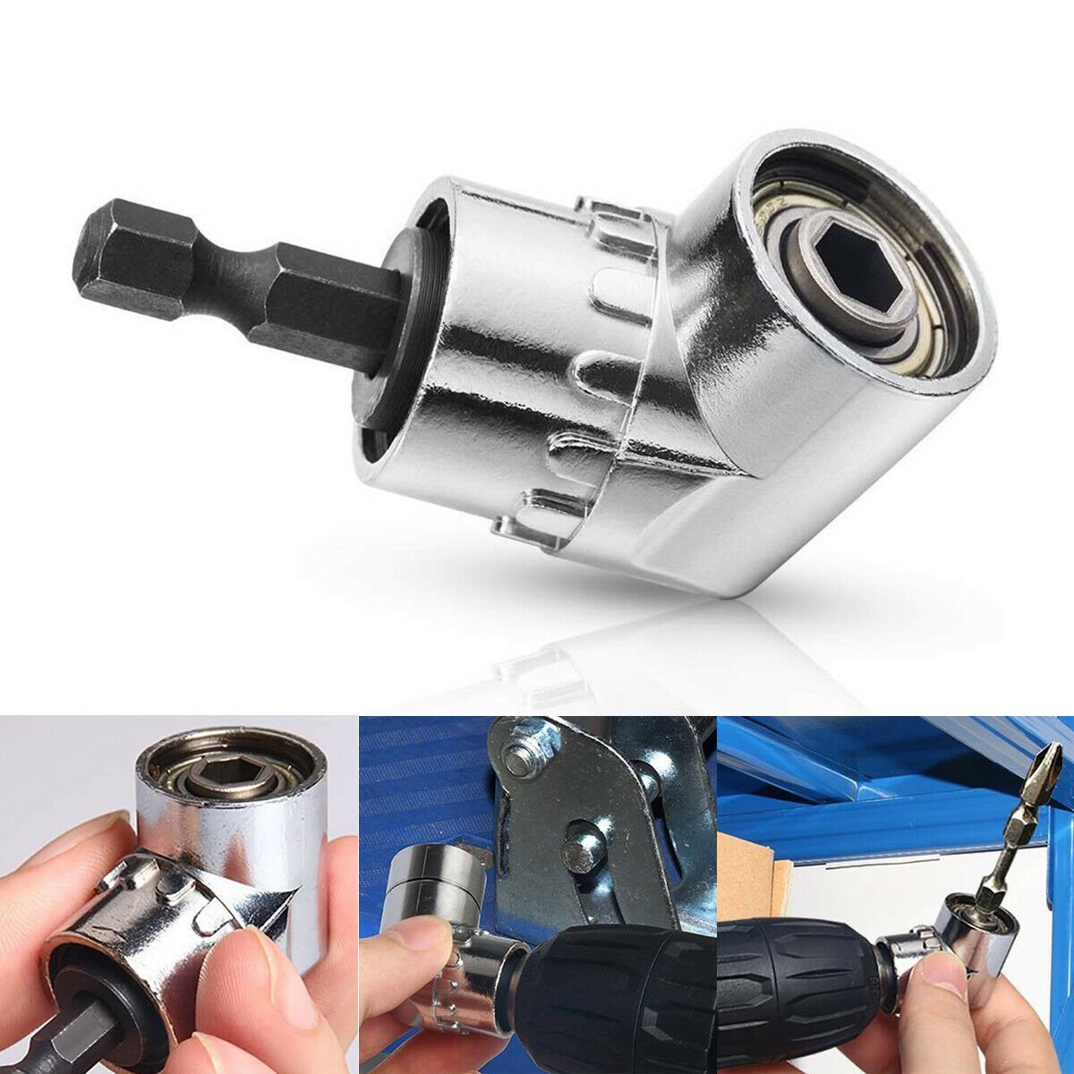 ✨ Ultimate Space-Saver! 105° Right Angle Drill Adapter – Tackle Tight Spaces Effortlessly! 🛠️💡