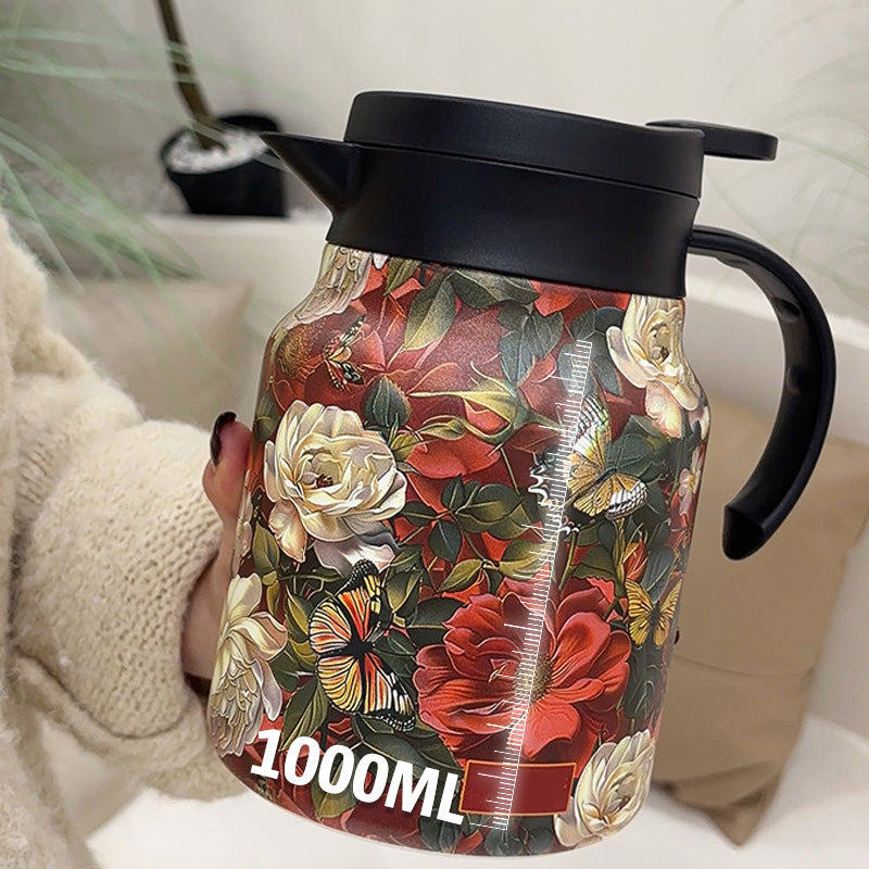 🔥🎁【Hot Deal!】1000ml Vacuümgeïsoleerd Theepot - Met integraal Zeef🚀 Perfecte thee-ervaring, langer warm!💎 Ideaal voor dagelijks gebruik!