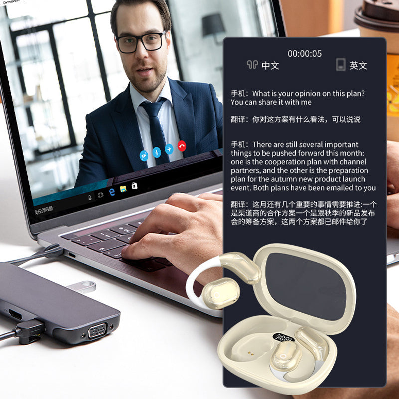 🎧2025 Verkoop - 54% UIT🔥AI Spraakvertaling Bluetooth Oorknoppen