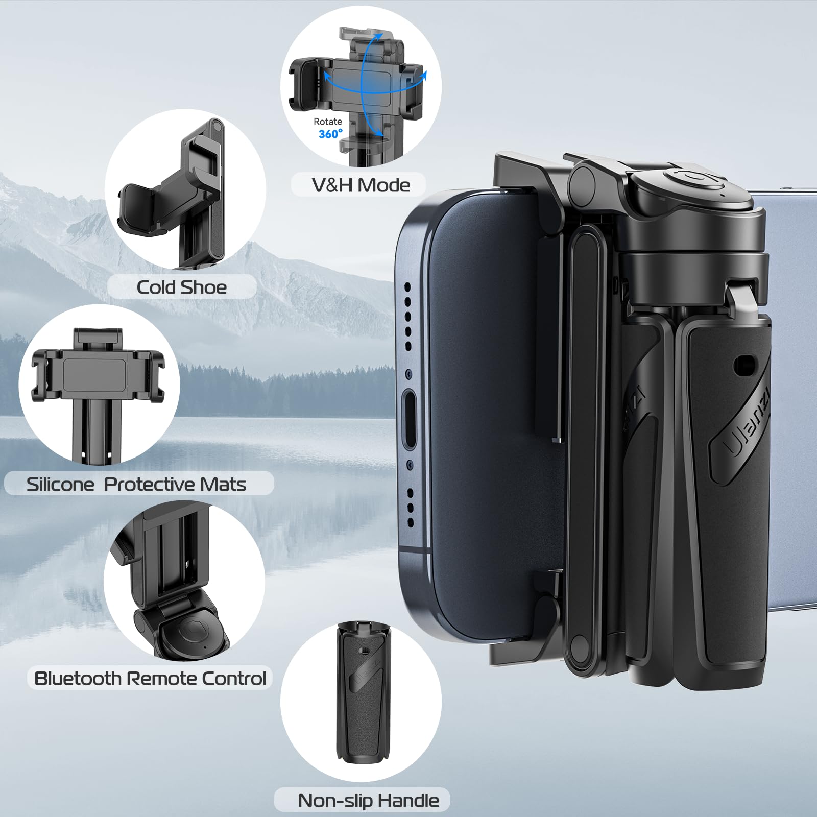 🔥Laatste dag!🔥 Uitschuivbare telefoonstatief met afneembare afstandsbediening - Zakformaat! 🚀 Perfect voor reizen! Laagste prijs van het jaar!