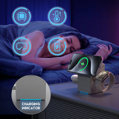 🔥3-in-1 Magnetisch Laadstation🔥 Opvouwbaar & draadloos! 🚀 Laad telefoon, AirPods en smartwatch tegelijkertijd! 💡 Slim design - perfect voor reizen & bureau! Laatste offerte!