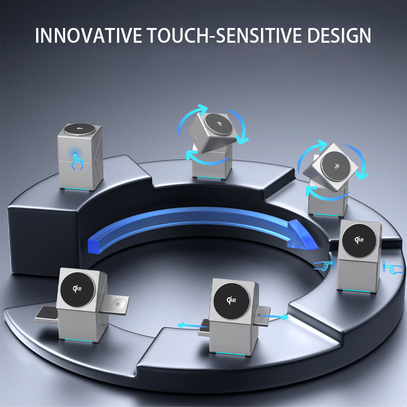 🔥3-in-1 Magnetisch Laadstation🔥 Opvouwbaar & draadloos! 🚀 Laad telefoon, AirPods en smartwatch tegelijkertijd! 💡 Slim design - perfect voor reizen & bureau! Laatste offerte!