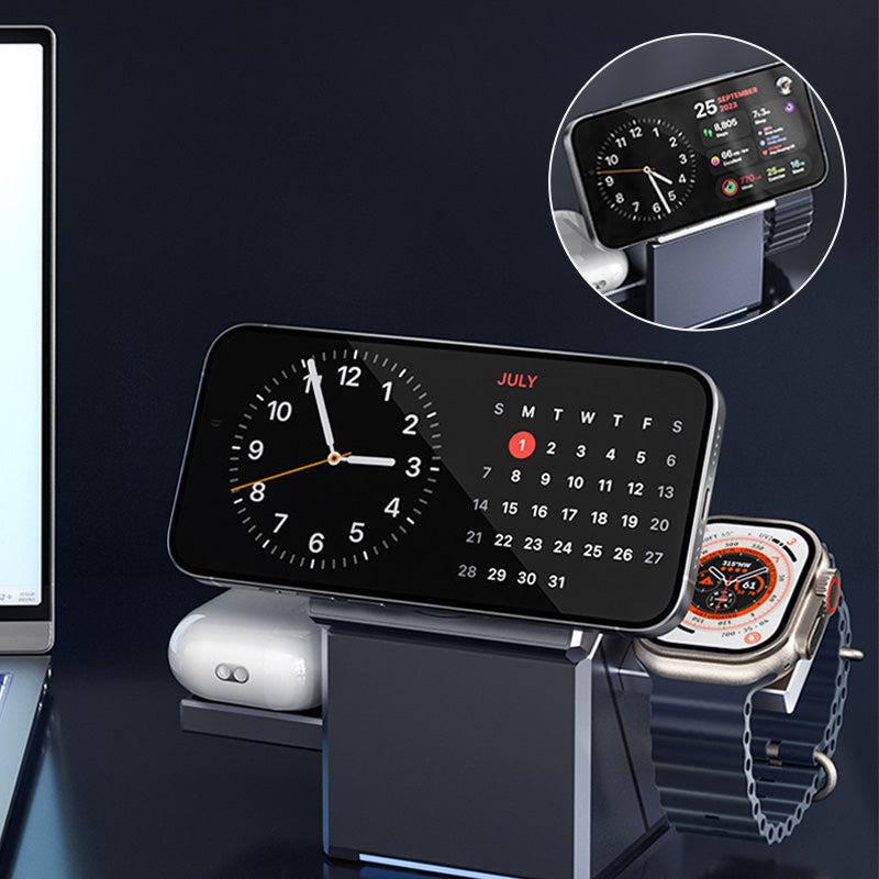 🔥3-in-1 Magnetisch Laadstation🔥 Opvouwbaar & draadloos! 🚀 Laad telefoon, AirPods en smartwatch tegelijkertijd! 💡 Slim design - perfect voor reizen & bureau! Laatste offerte!