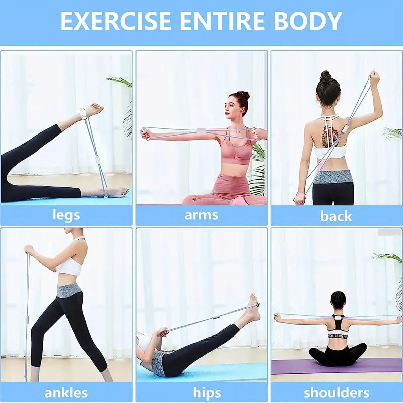 💪✨8-Vormige Krachttraining Weerstandsband | Full Body Workout 🧘‍♀️🔥