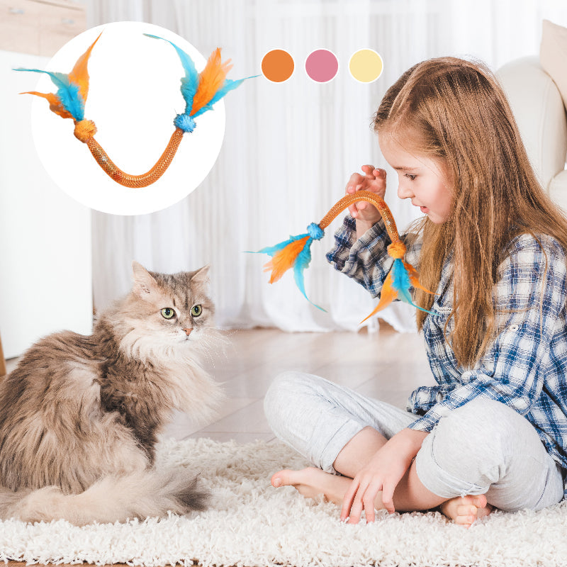 💥Populaire 😻Kattenspeeltje met kattenkruid en veertje