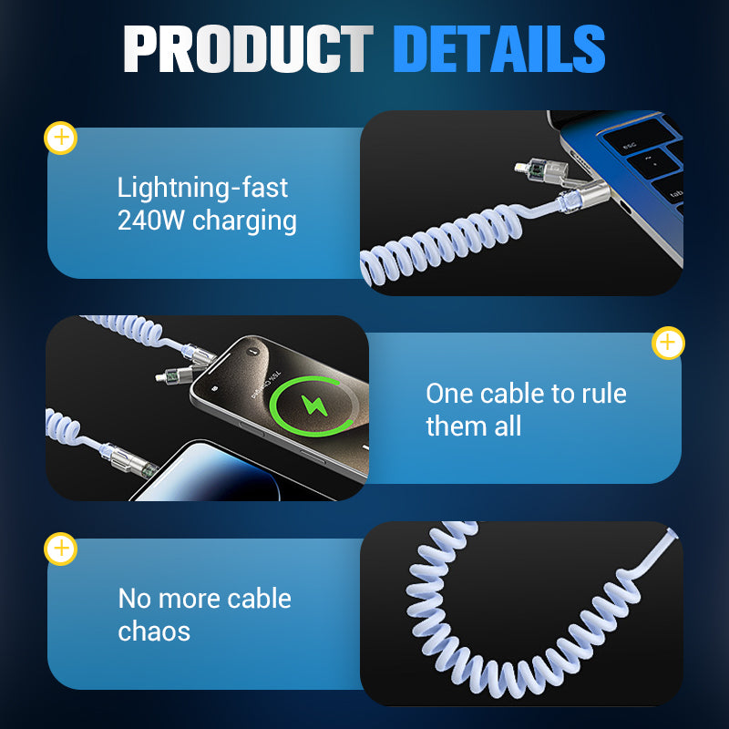 ‌🚀💥 Revolutionaire Snellaadkabel - 4-in-1 Power for Your Spring Tech!