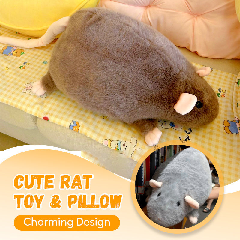 🔥🐾Nieuw! Schattig rat knuffelkussen – geef je huisdier een comfortabele en gezellige plek om te rusten!