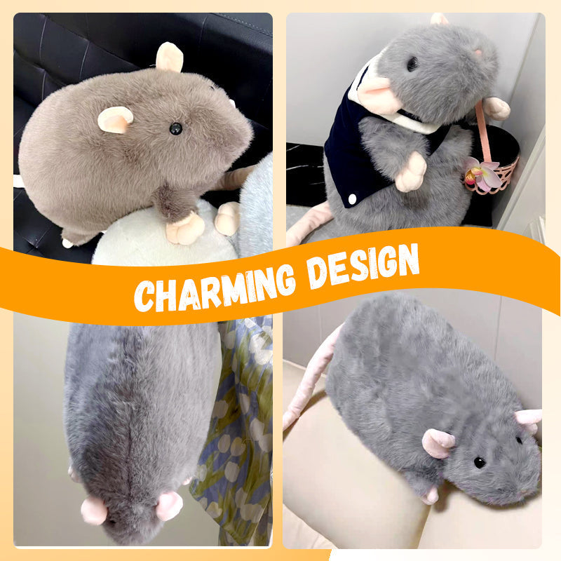🔥🐾Nieuw! Schattig rat knuffelkussen – geef je huisdier een comfortabele en gezellige plek om te rusten!