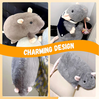 🔥🐾Nieuw! Schattig rat knuffelkussen – geef je huisdier een comfortabele en gezellige plek om te rusten!