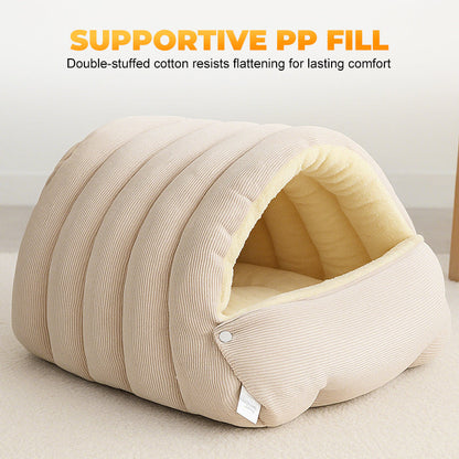 💖🔥Tijdelijk prijsverlaagding! Comfortabel pluchen huisdierenhol – geef je huisdier een warme en gezellige plek om te rusten!