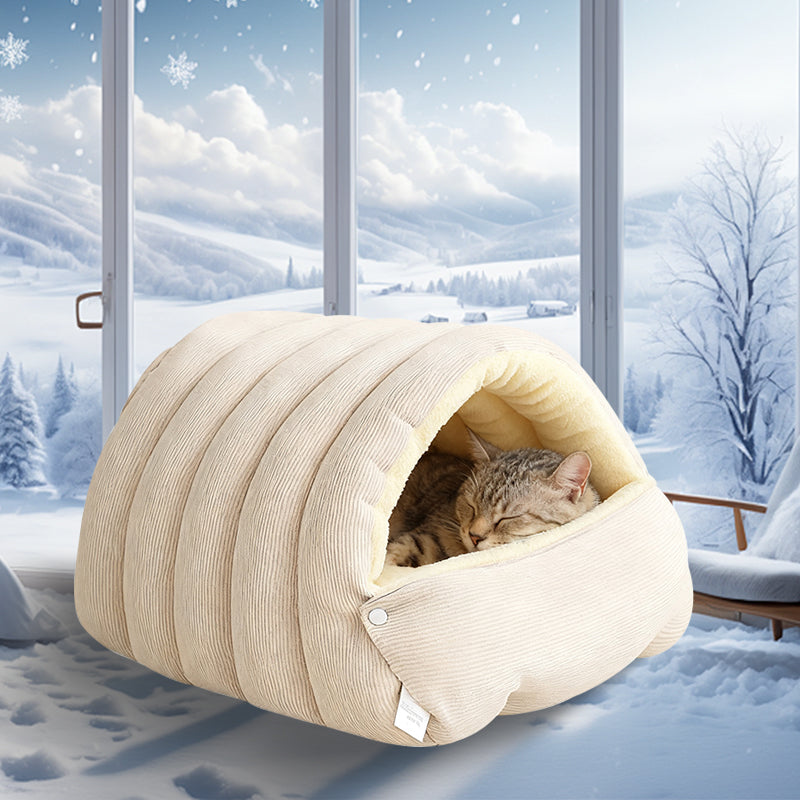 💖🔥Tijdelijk prijsverlaagding! Comfortabel pluchen huisdierenhol – geef je huisdier een warme en gezellige plek om te rusten!