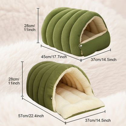 💖🔥Tijdelijk prijsverlaagding! Comfortabel pluchen huisdierenhol – geef je huisdier een warme en gezellige plek om te rusten!