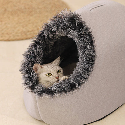 🐾❄️ Winter Warm Huisdiergrot Bed – Gezellig onderkomen, geïsoleerd en stijlvol neutraal ontwerp!