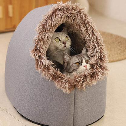 🐾❄️ Winter Warm Huisdiergrot Bed – Gezellig onderkomen, geïsoleerd en stijlvol neutraal ontwerp!