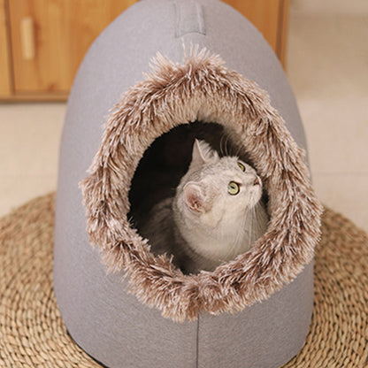 🐾❄️ Winter Warm Huisdiergrot Bed – Gezellig onderkomen, geïsoleerd en stijlvol neutraal ontwerp!