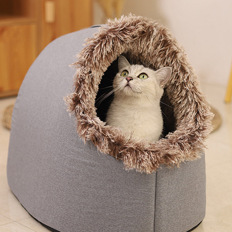 🐾❄️ Winter Warm Huisdiergrot Bed – Gezellig onderkomen, geïsoleerd en stijlvol neutraal ontwerp!
