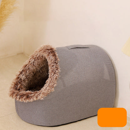 🐾❄️ Winter Warm Huisdiergrot Bed – Gezellig onderkomen, geïsoleerd en stijlvol neutraal ontwerp!