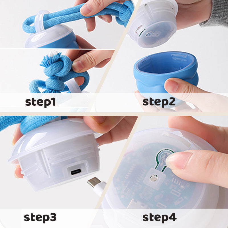 🐾 Hot Sale 50% Korting! Interactieve Elektronische Kalmerende Bal voor Huisdieren – 3 Modus, Automatisch Obstakelvermijding & Tandenzorg! 🐶💡