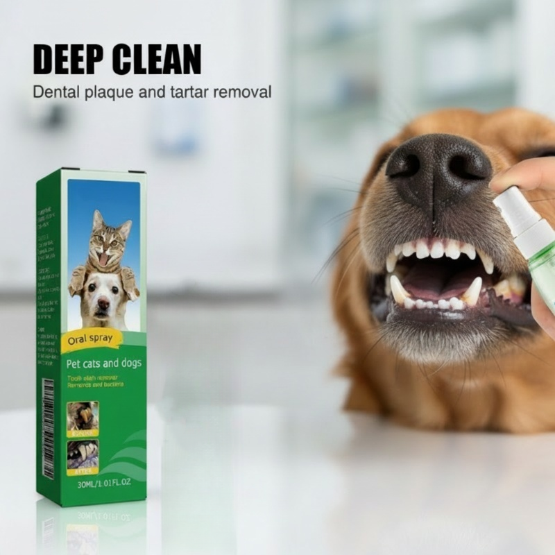 Effectieve tandenreinigingsspray voor katten en honden