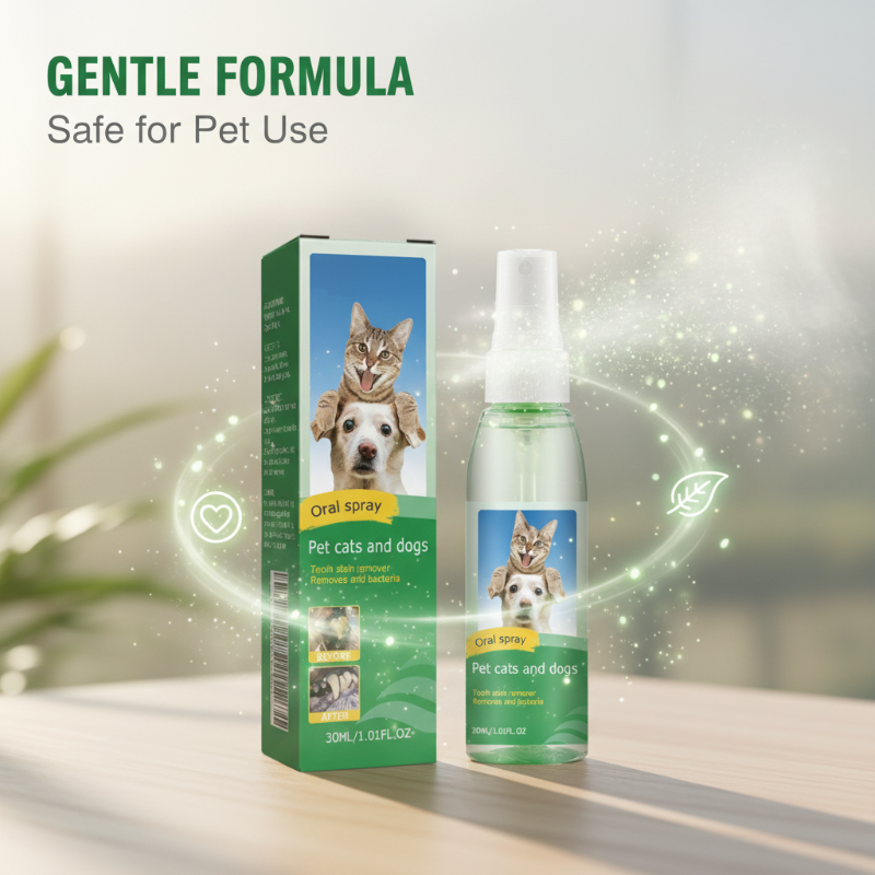 Effectieve tandenreinigingsspray voor katten en honden