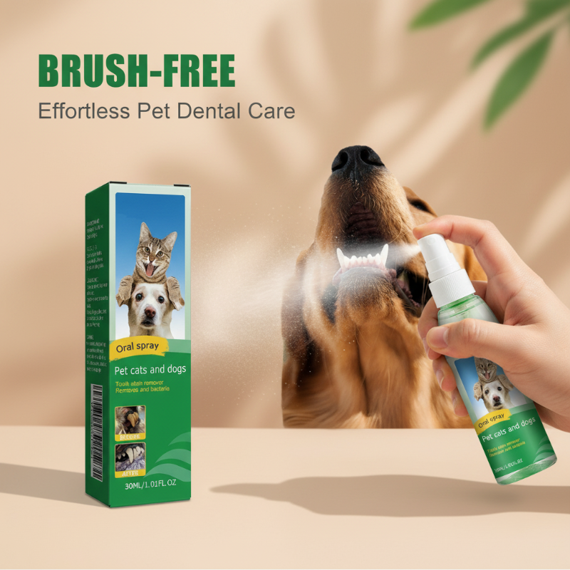 Effectieve tandenreinigingsspray voor katten en honden