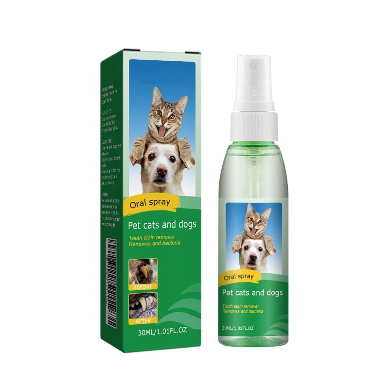 Effectieve tandenreinigingsspray voor katten en honden