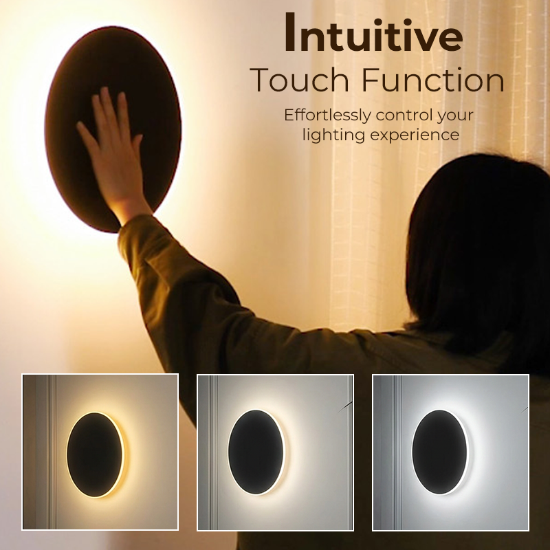 🌞Fris Je Woonkamer Op met 50% Korting!🧰Eclips LED Wandlamp met Touch Control: Moderne Dimbare Sfeerverlichting met 3 Lichtkleuren - Ideaal voor Elke Lenteavontuur!