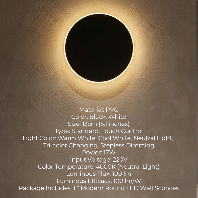 🌞Fris Je Woonkamer Op met 50% Korting!🧰Eclips LED Wandlamp met Touch Control: Moderne Dimbare Sfeerverlichting met 3 Lichtkleuren - Ideaal voor Elke Lenteavontuur!