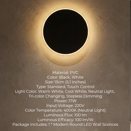 🌞Fris Je Woonkamer Op met 50% Korting!🧰Eclips LED Wandlamp met Touch Control: Moderne Dimbare Sfeerverlichting met 3 Lichtkleuren - Ideaal voor Elke Lenteavontuur!